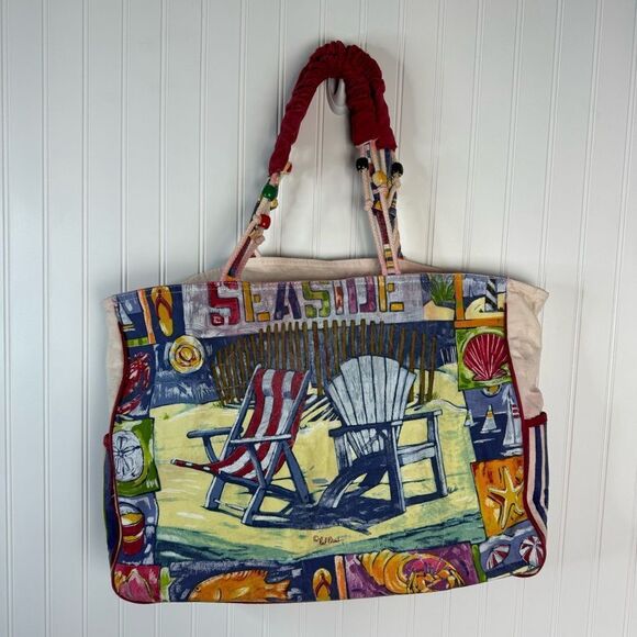 Paul Brent BAG Fantasea Large Tropical Bright Fantasy Tote Shoulder Fun Gift GV - Picture 3 of 10